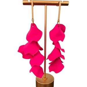 Fun and Flirty Pink Petal Earrings